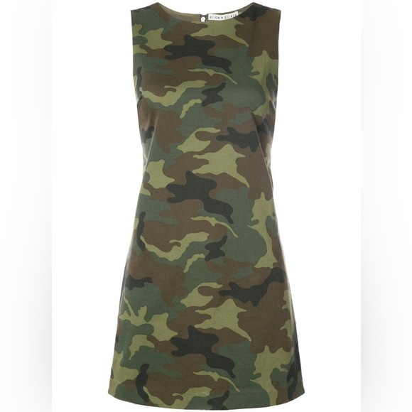 Alice + Olivia Dresses & Skirts - Alice + Olivia Camo Sleeveless Mini Shift Dress | Size 2, Army Green
